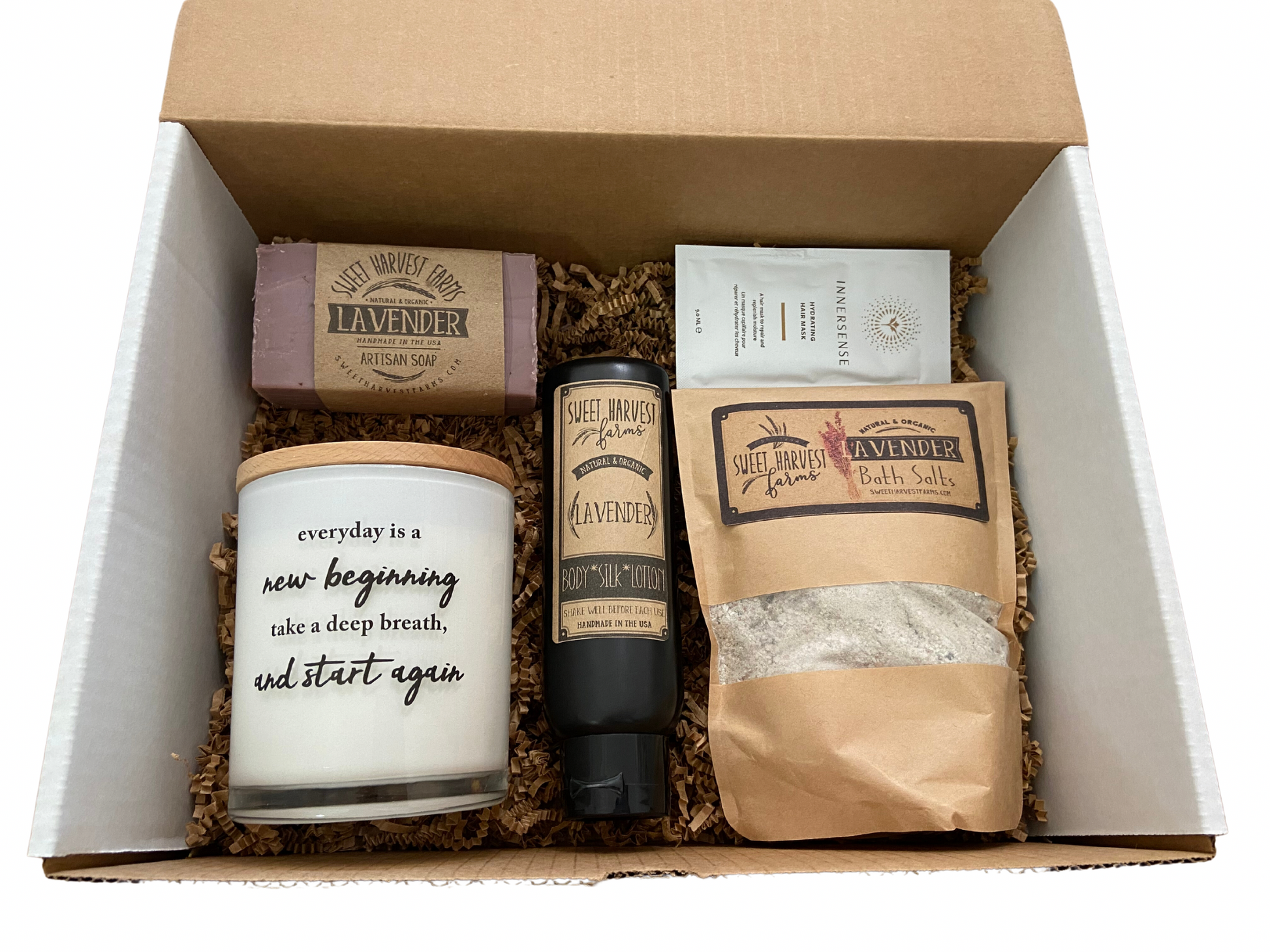 Our Relax & Reset box is an excellent way to destress and bask in some self-care right in the comfort of your own home. Bring a luxurious spa experience to your home with our curated boxes of all things pampering nurturing and self-loving organic handmade bath and body products