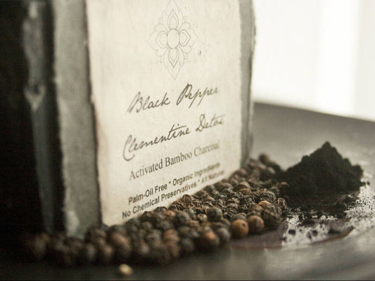 Black Pepper Charcoal Detox Organic Soap is great for oily and acne-prone skin suitable for the face and body.