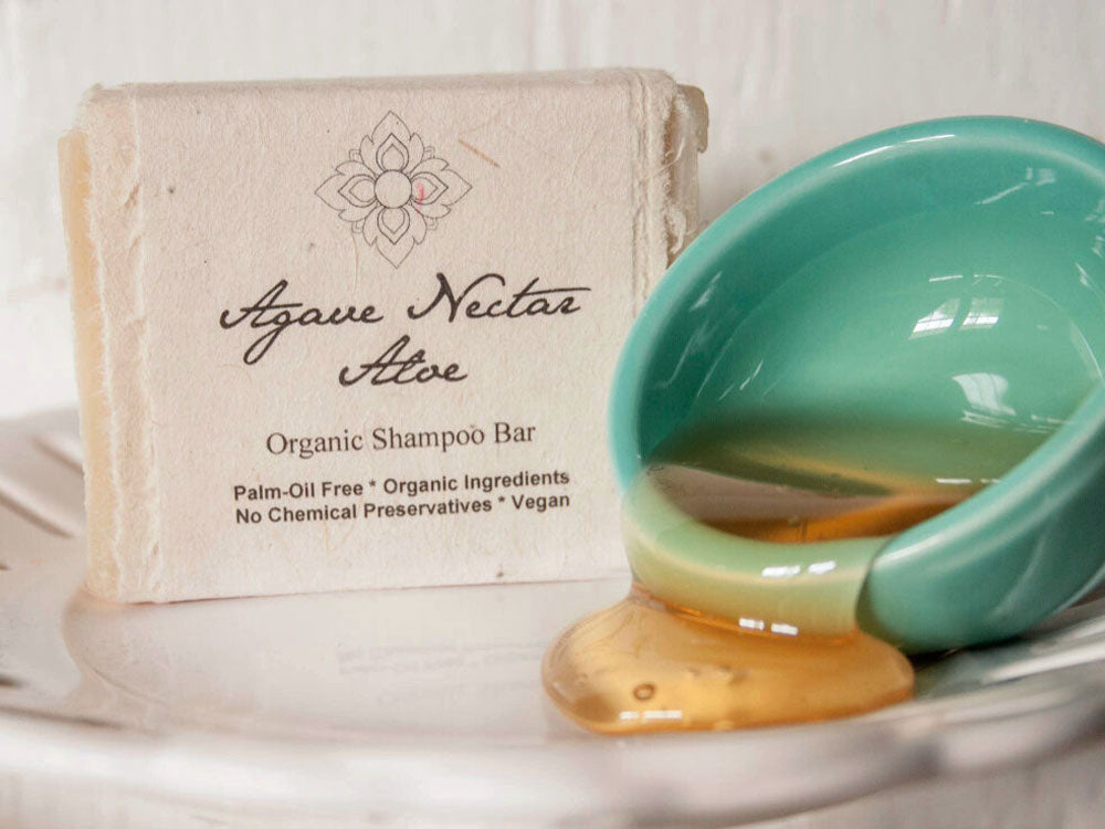 Agave Nectar Aloe organic shampoo bar was created to be the MOST CONDITIONING SHAMPOO BAR FOR ALL HAIR TYPES.