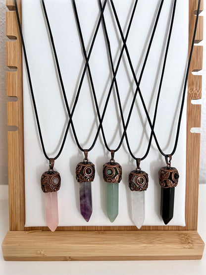Our vintage Antique Brass Healing Crystal Pendants are just beautiful. The gemstones are hand polished and smooth. It's a great pendant necklace for any women's jewelry collection.
