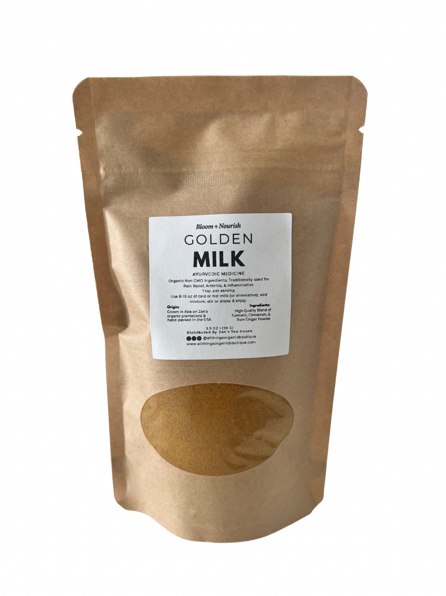 Golden Milk is a mix of Turmeric, Ginger, and Vietnamese Cinnamon powder and is 100% Organic